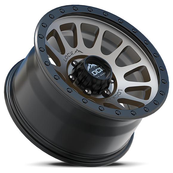 20x10 Lock Off-Road Yosemite Matte Gray Black Ring 6x135 ET-18 Wheel Rim