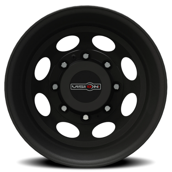 19.5x6.75 Vision 181 Heavy Hauler Matte Black Wheel 8x165.1 ET-143 CB124.5