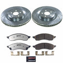 PowerStop Z36 Carbon-Fiber Ceramic Brake Pad with Drilled and Slotted Rotor Kit