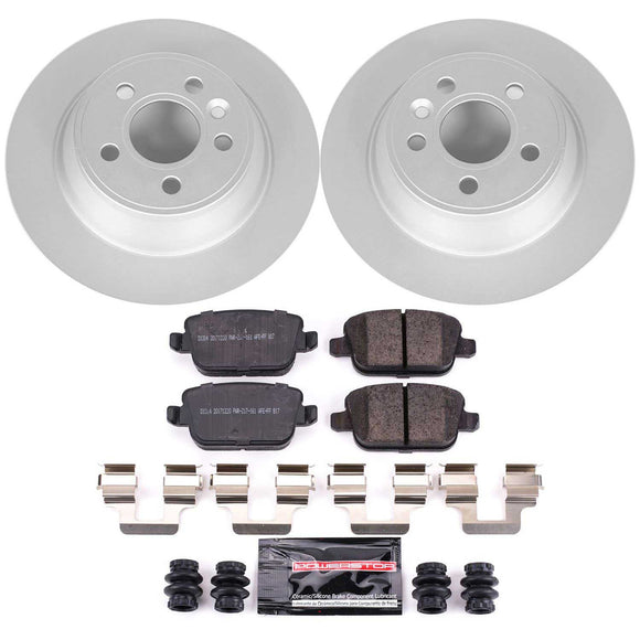PowerStop Genuine Geomet Coated Rotor and Carbon-Fiber Ceramic Brake Pad Kit