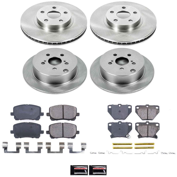 PowerStop OE Stock Replacement Low-Dust Ceramic Brake Pad and Rotor Kit