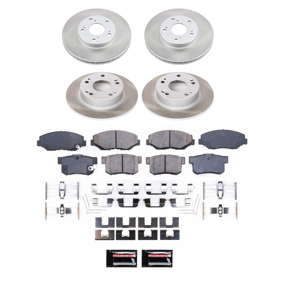 PowerStop Semi-Coated Rotor and Low-Dust Ceramic Brake Pad Kit