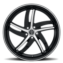 20x9 Sapphire Luxury Alloys SX01-01 Gloss Black Machined 5x120 ET35 CB73 Wheel