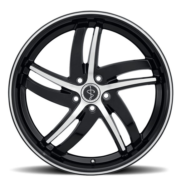 20x9 Sapphire Luxury Alloys SX01-01 Gloss Black Machined 5x120 ET35 CB73 Wheel
