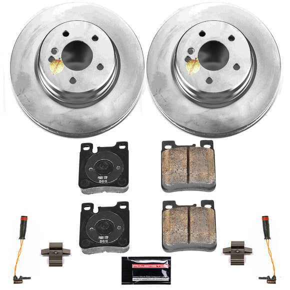 PowerStop Genuine Geomet Coated Rotor and Carbon-Fiber Ceramic Brake Pad Kit