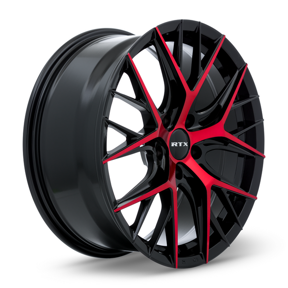 18x8 RTX Valkyrie Gloss Black Machined Red 5x114.3 ET40 wheel/rim