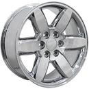 20" Replica Wheel CV94 Fits Chevrolet Silverado Rim 20x8.5 Chrome Wheel