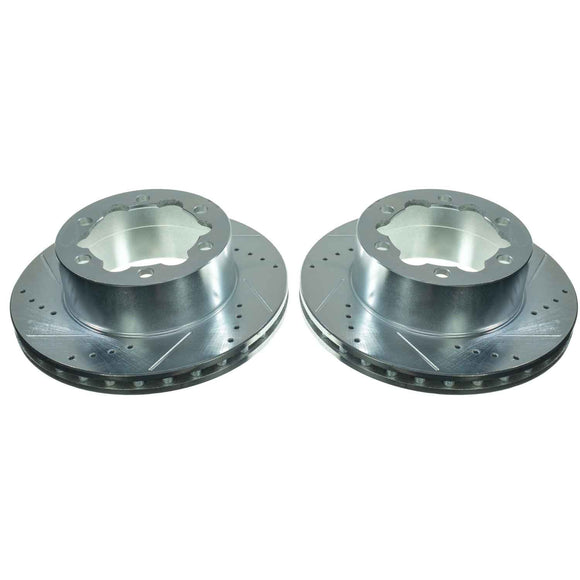 PowerStop Evolution Drilled Slotted Rotors Pair Rear For Dodge Sprinter 3500