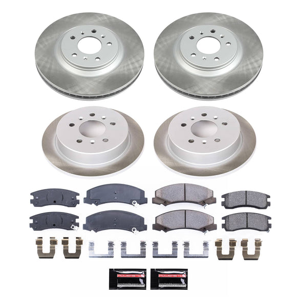 PowerStop Semi-Coated Rotor and Low-Dust Ceramic Brake Pad Kit