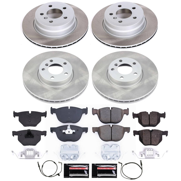 PowerStop Semi-Coated Rotor and Low-Dust Ceramic Brake Pad Kit