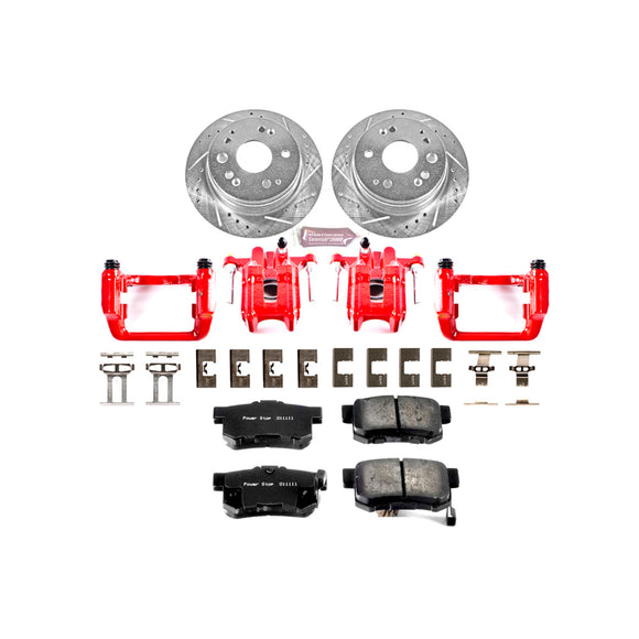 PowerStop Z23 Daily Driver Carbon-Fiber Ceramic Pads Drilled & Slotted Rotor & C