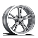 17x7 Ridler 606 Grey W/Machined Lip 5x120.65 ET0 wheel/rim