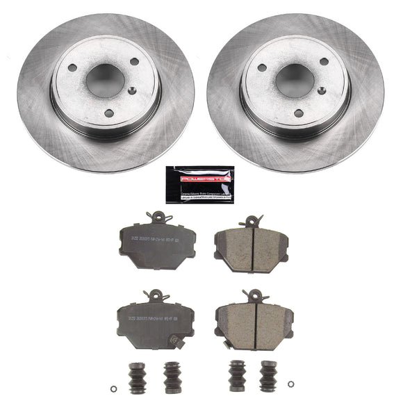 PowerStop OE Stock Replacement Low-Dust Ceramic Brake Pad and Rotor Kit