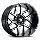 20x12 Vision 360 Sliver Gloss Black Machined Face 6x139.7 ET-55 CB106.2