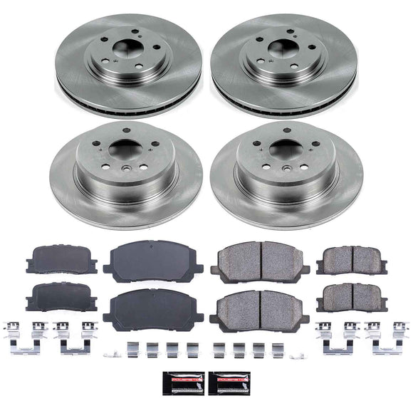 PowerStop OE Stock Replacement Low-Dust Ceramic Brake Pad and Rotor Kit