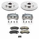 PowerStop OE Stock Replacement Low-Dust Ceramic Brake Pad, Rotor and Caliper Kit