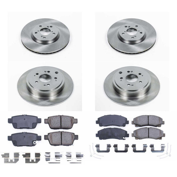 PowerStop OE Stock Replacement Low-Dust Ceramic Brake Pad and Rotor Kit