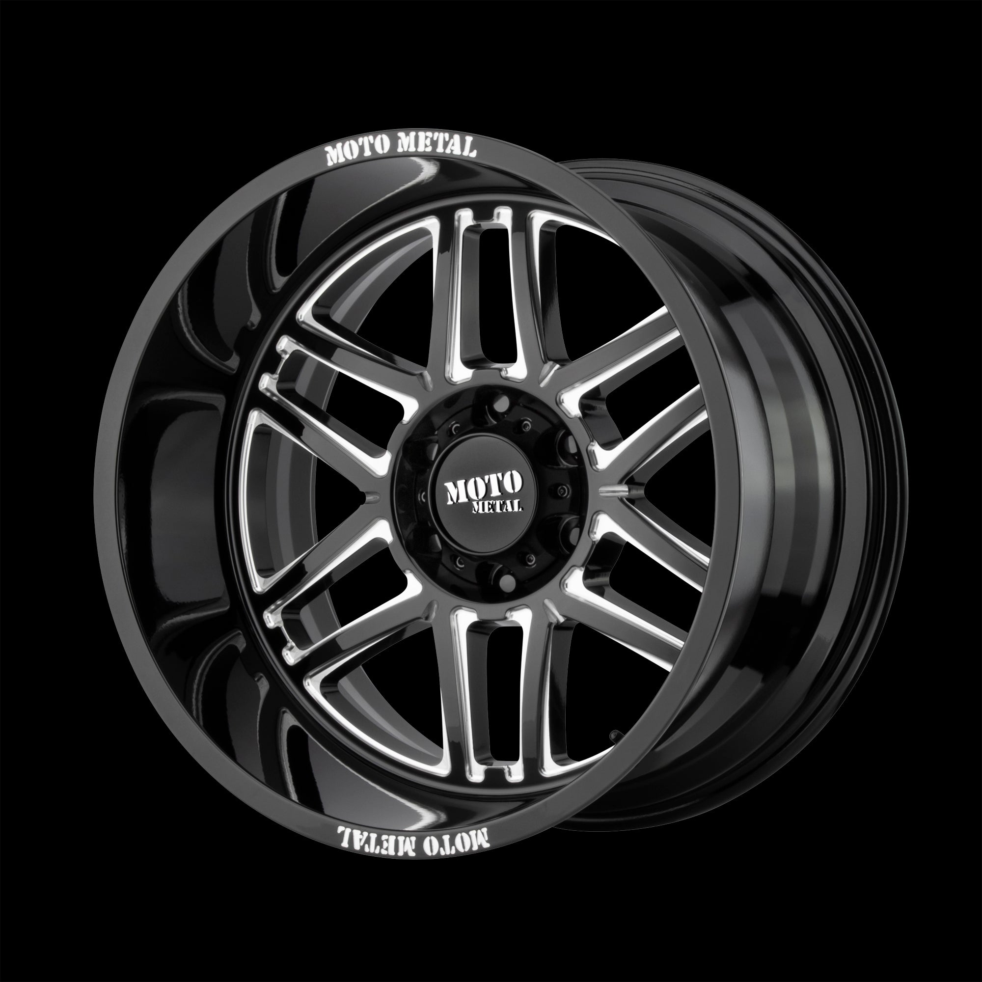 20X10 Moto Metal MO992 FOLSOM Gloss Black Milled 5X127 ET-18 wheel/rim