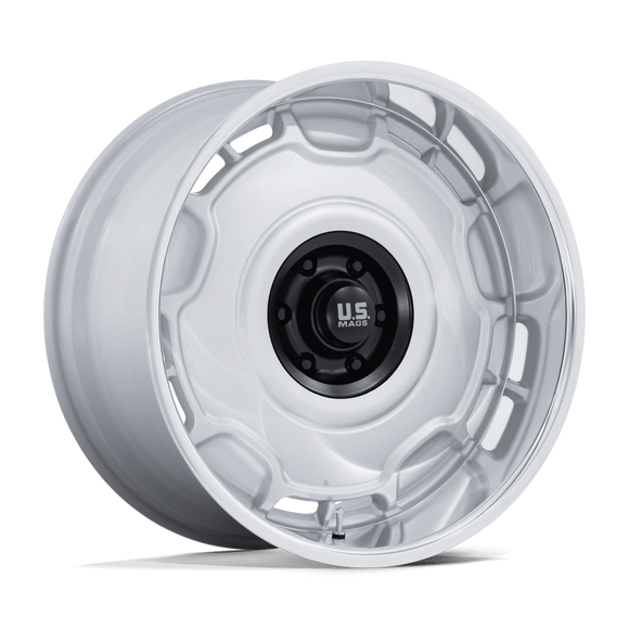 20x10 US Mags UC146 Arlington Silver Black Center Diamond Lip 5x127 ET6 Wheel