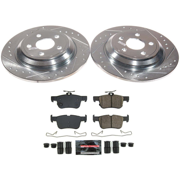 PowerStop Z23 Daily Driver Carbon-Fiber Ceramic Brake Pad and Drilled & Slotted