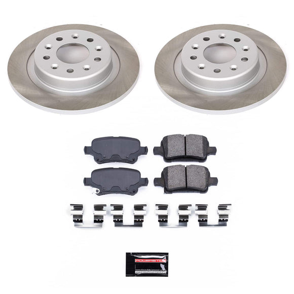 PowerStop Semi-Coated Rotor and Low-Dust Ceramic Brake Pad Kit