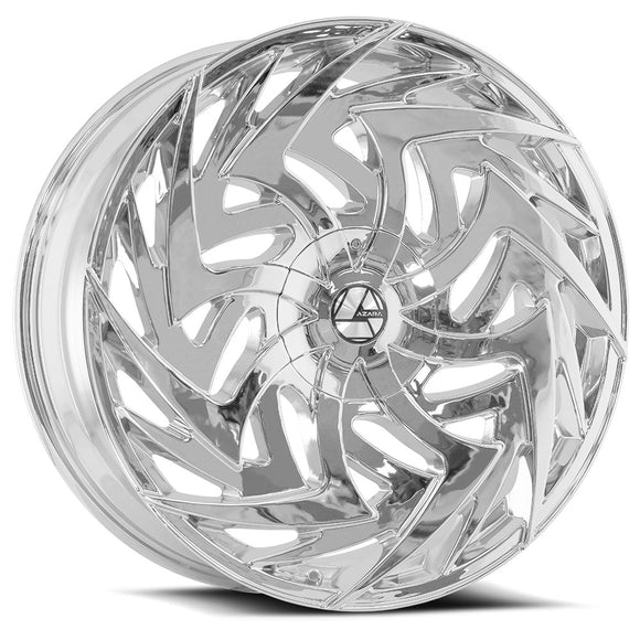 22x9.5 Azara AZA-520 Nano Chrome 5x115/120 ET15 wheel/rim