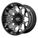 20X9 Moto Metal MO808 SNIPER Gloss Black Milled 8X180 ET0 wheel/rim