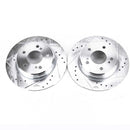 PowerStop Evolution Drilled Slotted Rotors Pair Rear For Mercedes-Benz 300TE