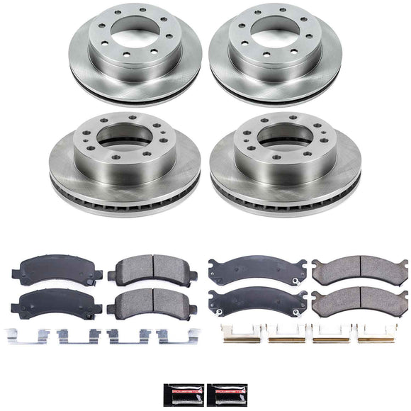PowerStop OE Stock Replacement Low-Dust Ceramic Brake Pad and Rotor Kit