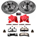 PowerStop Z36 Truck and SUV Ceramic Brake Pad, Drilled & Slotted Rotor, and Cali