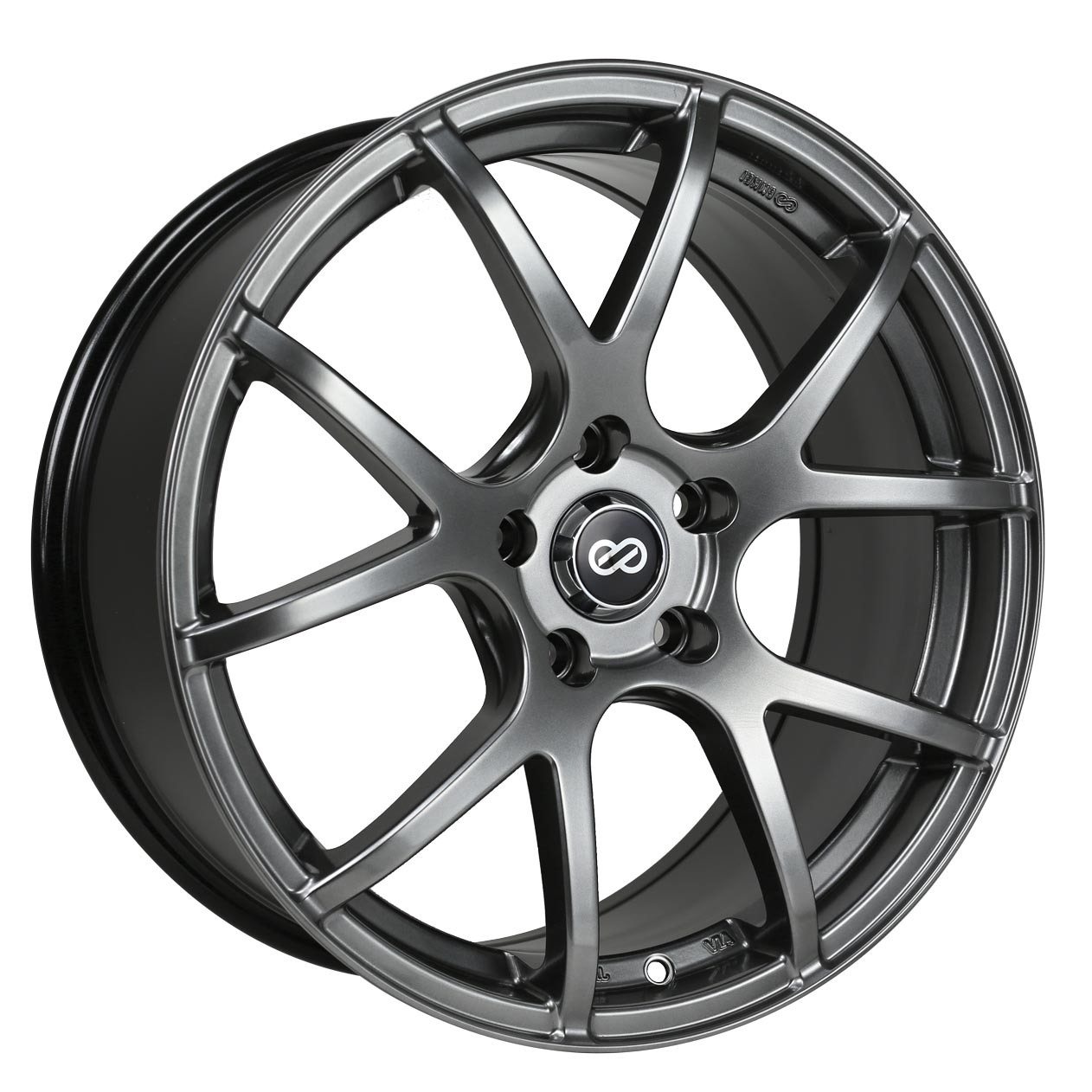 17x7.5 Enkei M52 Hyper Black Wheel/Rim 5x114.3 5-114.3 5x4.5 17-7.5 ET40