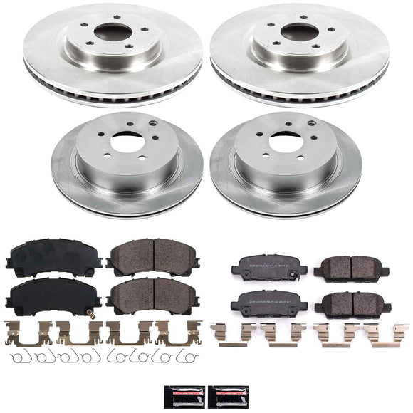PowerStop OE Stock Replacement Low-Dust Ceramic Brake Pad and Rotor Kit