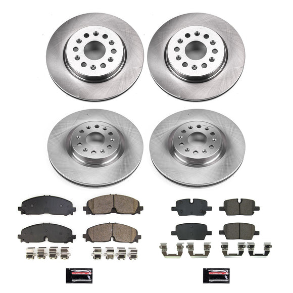 PowerStop OE Stock Replacement Low-Dust Ceramic Brake Pad and Rotor Kit