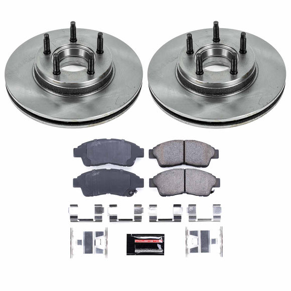 PowerStop OE Stock Replacement Low-Dust Ceramic Brake Pad and Rotor Kit