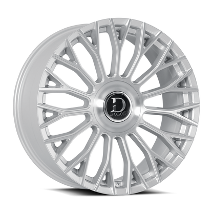 22x10.5 Dolce ROMA Glossy Sliver Brush Face Wheel 5x112 ET40 CB73.1