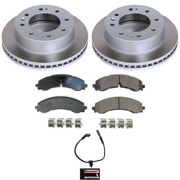 PowerStop Semi-Coated Rotor and Low-Dust Ceramic Brake Pad Kit