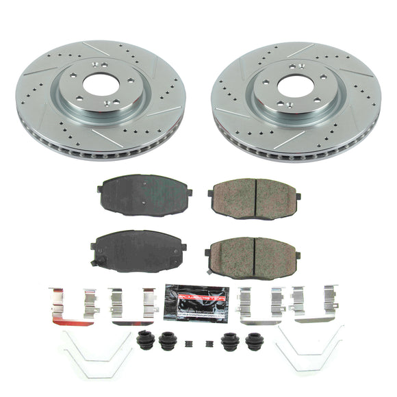 PowerStop Z23 Daily Driver Carbon-Fiber Ceramic Brake Pad and Drilled & Slotted