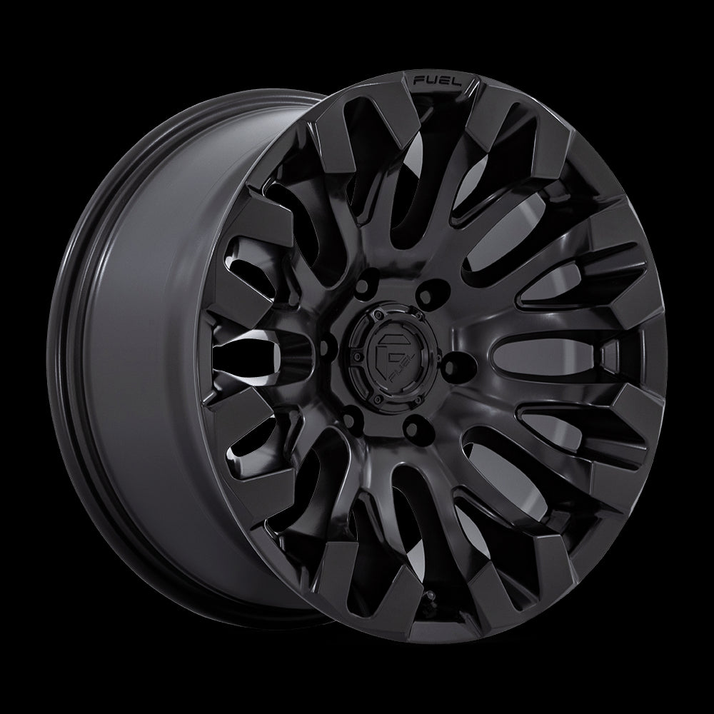 18X9 Fuel 1PC D831 Quake Blackout 6X139.7 6X5.5 ET1 Wheel Rim