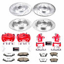 PowerStop Z26 Street Performance Ceramic Brake Pad, Drilled Slotted Rotor, and C