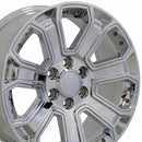 20" Replica Wheel CV93 Fits Chevrolet Silverado Rim 20x8.5 Chrome Wheel