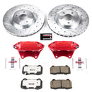 PowerStop Z26 Street Performance Ceramic Brake Pad, Drilled Slotted Rotor, and C