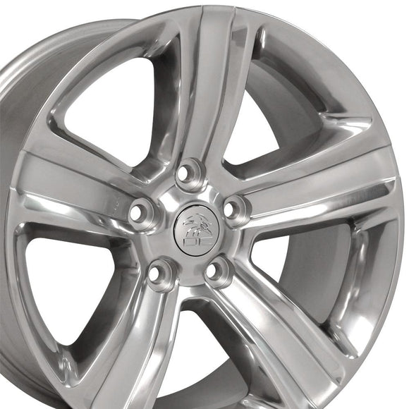 20" Replica Wheel DG65 Fits Dodge RAM Rim 20x9 Polished Wheel