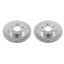 PowerStop Evolution Drilled Slotted Rotors Pair Front For Kia Sedona