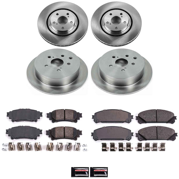 PowerStop OE Stock Replacement Low-Dust Ceramic Brake Pad and Rotor Kit