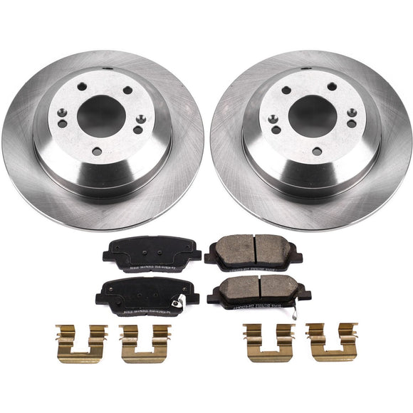PowerStop OE Stock Replacement Low-Dust Ceramic Brake Pad and Rotor Kit