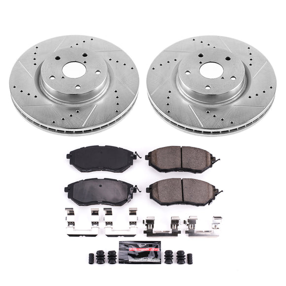 PowerStop Z23 Daily Driver Carbon-Fiber Ceramic Brake Pad and Drilled & Slotted