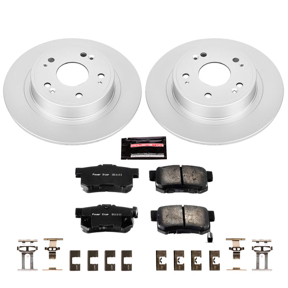 PowerStop Genuine Geomet Coated Rotor and Low-Dust Ceramic Brake Pad Kit