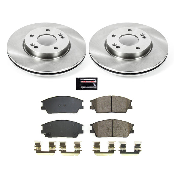 PowerStop OE Stock Replacement Low-Dust Ceramic Brake Pad and Rotor Kit