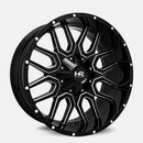 22x10 Hardrock Commander Gloss Black Milled 5x127/5x139.7 ET-25 wheel/rim