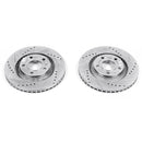 PowerStop Evolution Drilled Slotted Rotors Pair Rear For Audi S4
